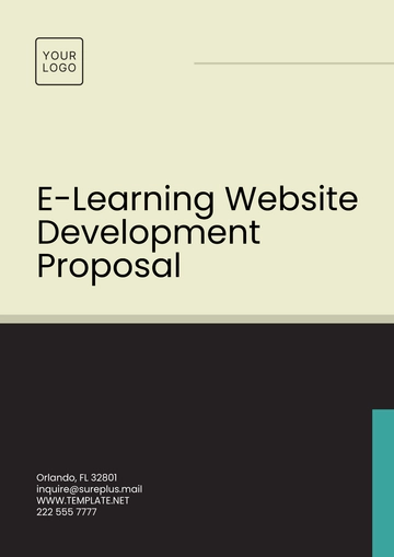Free E-Learning Website Development Proposal Template to Edit Online