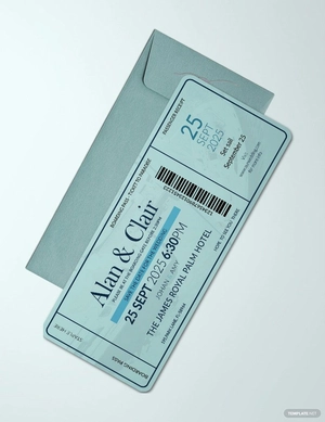 Boat Boarding Pass Invitation Template