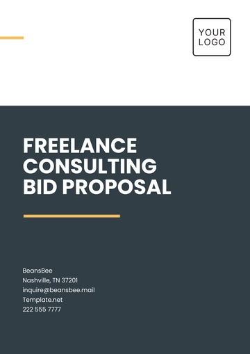 Free Freelance Consulting Bid Proposal Template to Edit Online