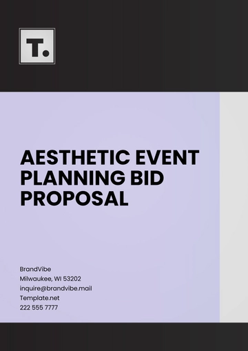Free Aesthetic Event Planning Bid Proposal Template to Edit Online