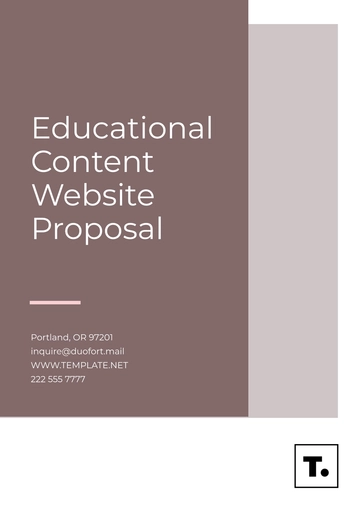Free Educational Content Website Proposal Template to Edit Online