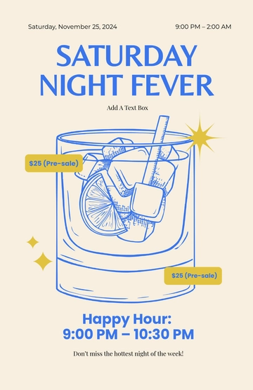 Free Saturday Night Poster Template to Edit Online