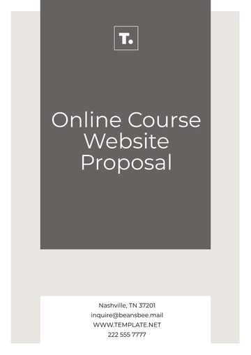 Free Online Course Website Proposal Template to Edit Online