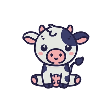 Free Baby Cow Clipart to Edit Online