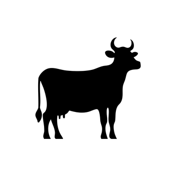 Free Cow Silhouette Clipart to Edit Online