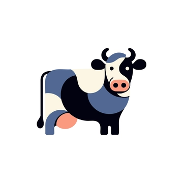 Free Abstract Cow Clipart to Edit Online