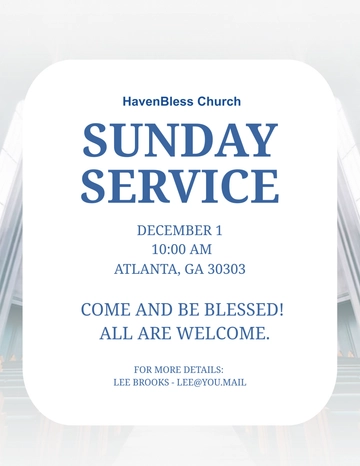 Sunday Service Flyer Template - Edit Online & Download