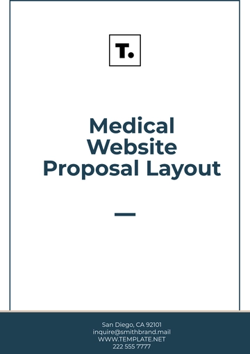 Free Medical Website Proposal Layout Template to Edit Online