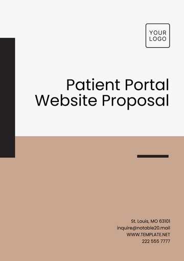 Free Patient Portal Website Proposal Template to Edit Online