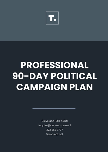 Free Professional 90-Day Political Campaign Plan Template to Edit Online
