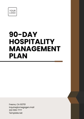 Free 90-Day Hospitality Management Plan Template to Edit Online