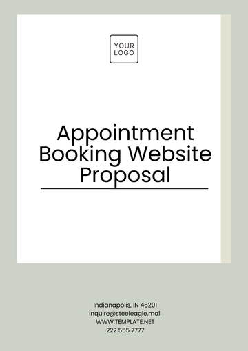Free Appointment Booking Website Proposal Template to Edit Online
