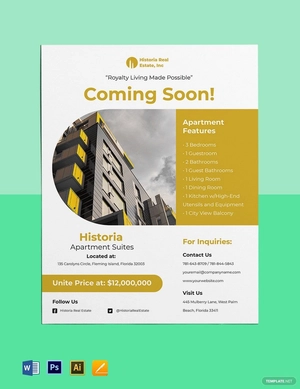 Coming Soon Real Estate Flyer Template