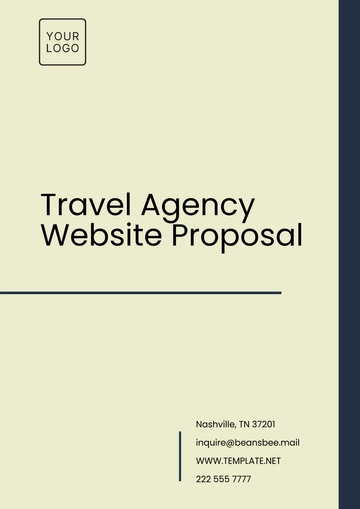 Free Travel Agency Website Proposal Template to Edit Online