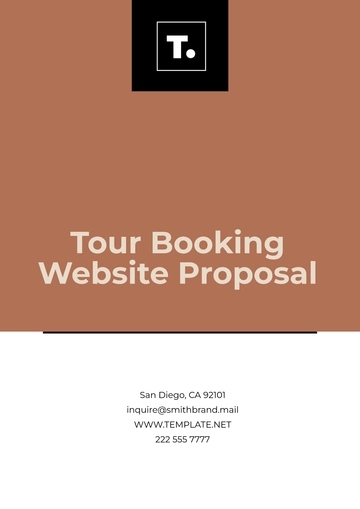 Free Tour Booking Website Proposal Template to Edit Online