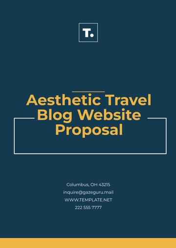 Free Aesthetic Travel Blog Website Proposal Template to Edit Online