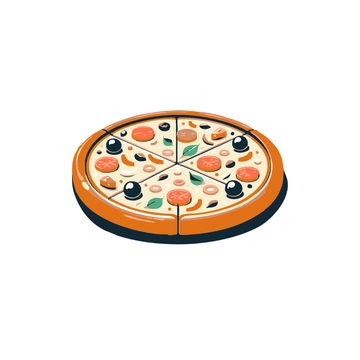 Free Modern Pizza Clipart to Edit Online