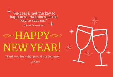 Free Business New Year Card Template to Edit Online