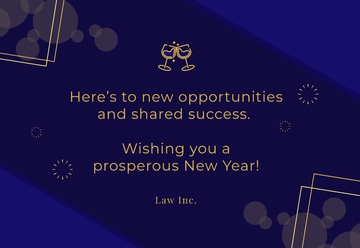 Free Corporate New Year Card Template to Edit Online