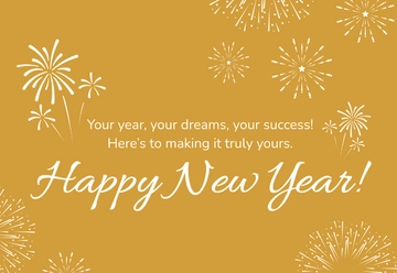 Free Custom New Year Card Template to Edit Online