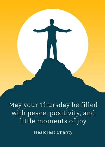 Free Thursday Blessings Template to Edit Online