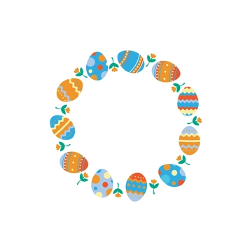 Free Easter Wreath Clipart to Edit Online