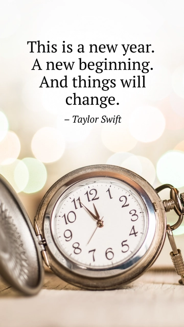 Free Positive New Year Quote Template to Edit Online