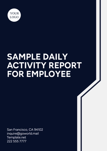 Free Sample Daily Activity Report for Employees Template to Edit Online