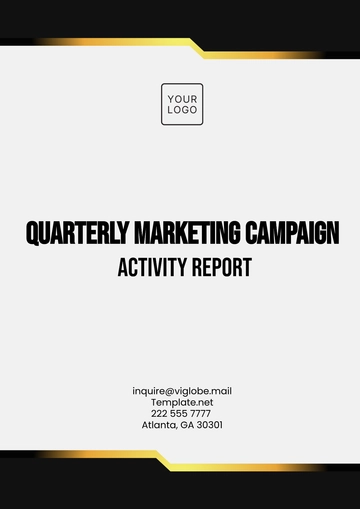 Free Quarterly Marketing Campaign Activity Report Template to Edit Online