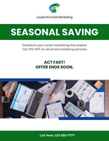 Free Email Marketing Seasonal Flyer Template to Edit Online