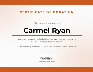 Free Editable Donation Certificate Template to Edit Online