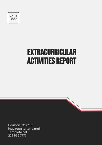 Free Extracurricular Activities Report Template to Edit Online