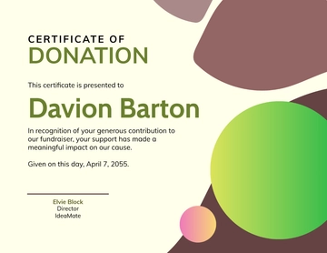 Free Donation Certificate for Fundraiser Template to Edit Online
