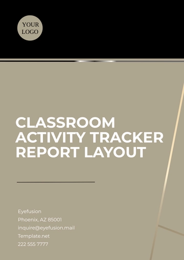 Free Classroom Activity Tracker Report Layout Template to Edit Online