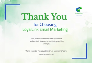 Free Email Marketing Thank You Card Template to Edit Online