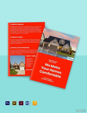 Bi-Fold Real Estate Sales Brochure Template