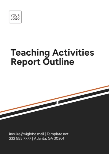 Free Teacher Activity Report Outline Template to Edit Online