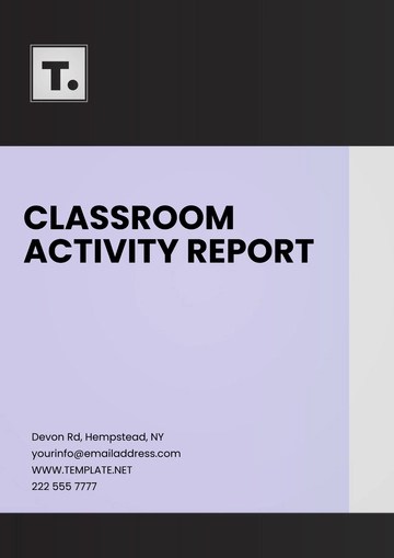 Free Classroom Activity Report Template to Edit Online