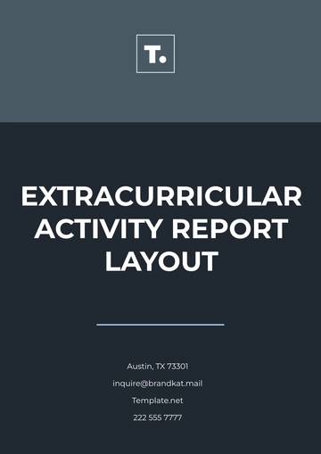 Free Extracurricular Activity Report Layout Template to Edit Online