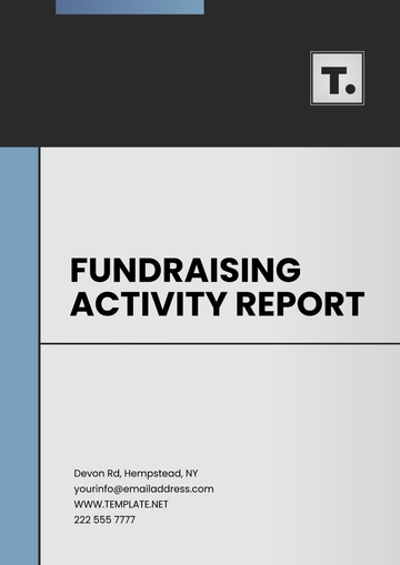 Free Fundraising Activity Report Template to Edit Online