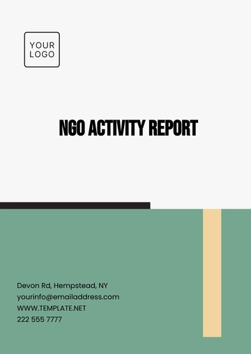 Free NGO Activity Report Template to Edit Online