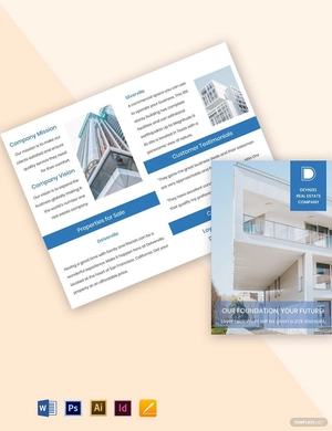 Bi-Fold Real Estate and Property Sell Brochure Template