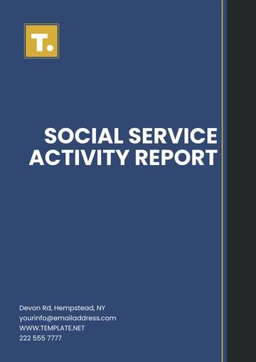 Free Social Services Activity Report Template to Edit Online