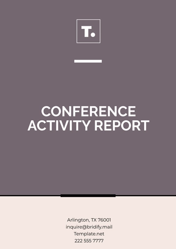 Free Conference Activity Report Template to Edit Online