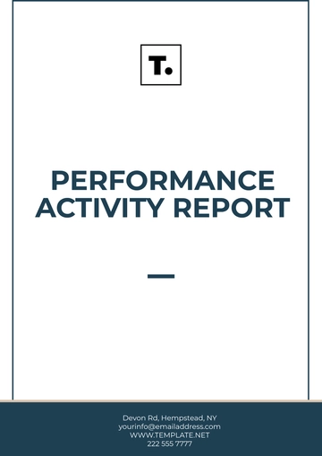 Free Performance Activity Report Template to Edit Online