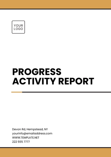 Free Progress Activity Report Template to Edit Online