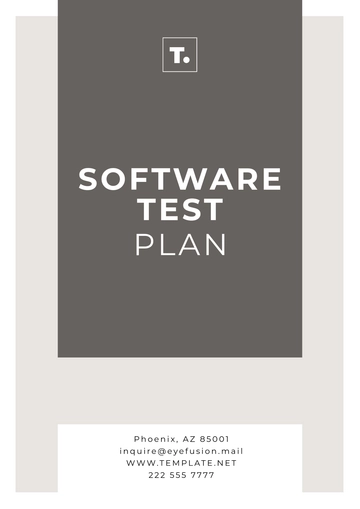 Free Software Test Plan Template to Edit Online