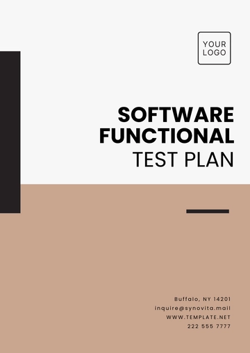 Free Software Functional Test Plan Template to Edit Online
