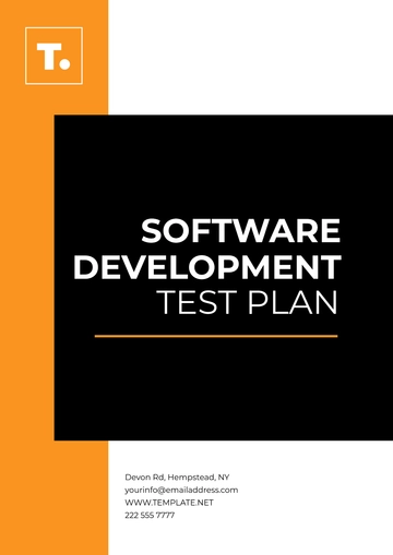 Free Software Development Test Plan Template to Edit Online