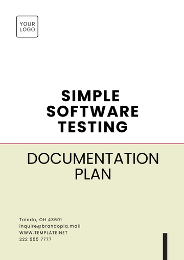 Free Simple Software Testing Documentation Template to Edit Online